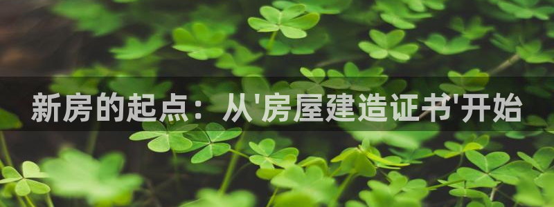 安信地板12mm：新房的起点：从\'房屋建造证书\'开始