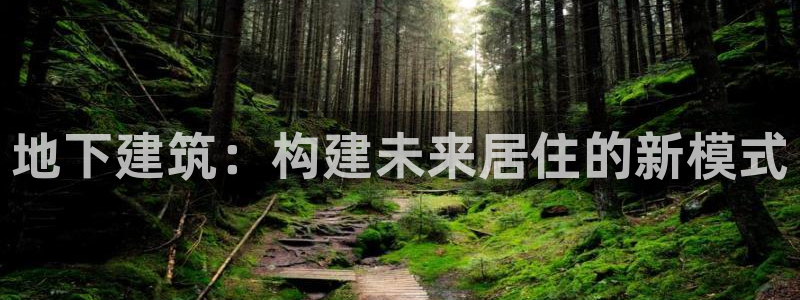 安信12登录地址：地下建筑：构建未来居住的新模式