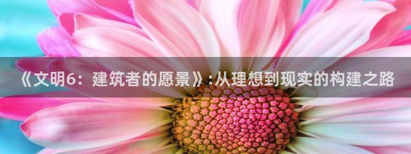 安信esp12k：《文明6：建筑者的愿景》:从理想到现实的构建之路