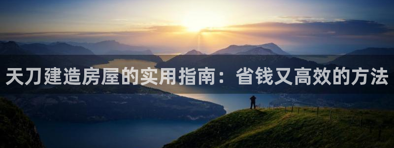 安信312 12：天刀建造房屋的实用指南：省钱又高效的方法
