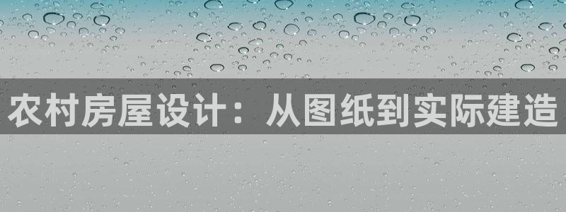 安信主管su金12手12指tq：农村房屋设计：从图纸到实际建造