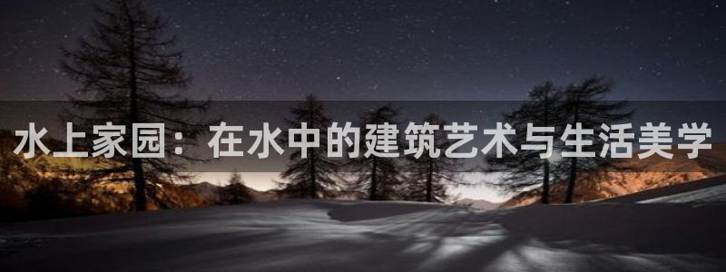 安信12赛车：水上家园：在水中的建筑艺术与生活美学
